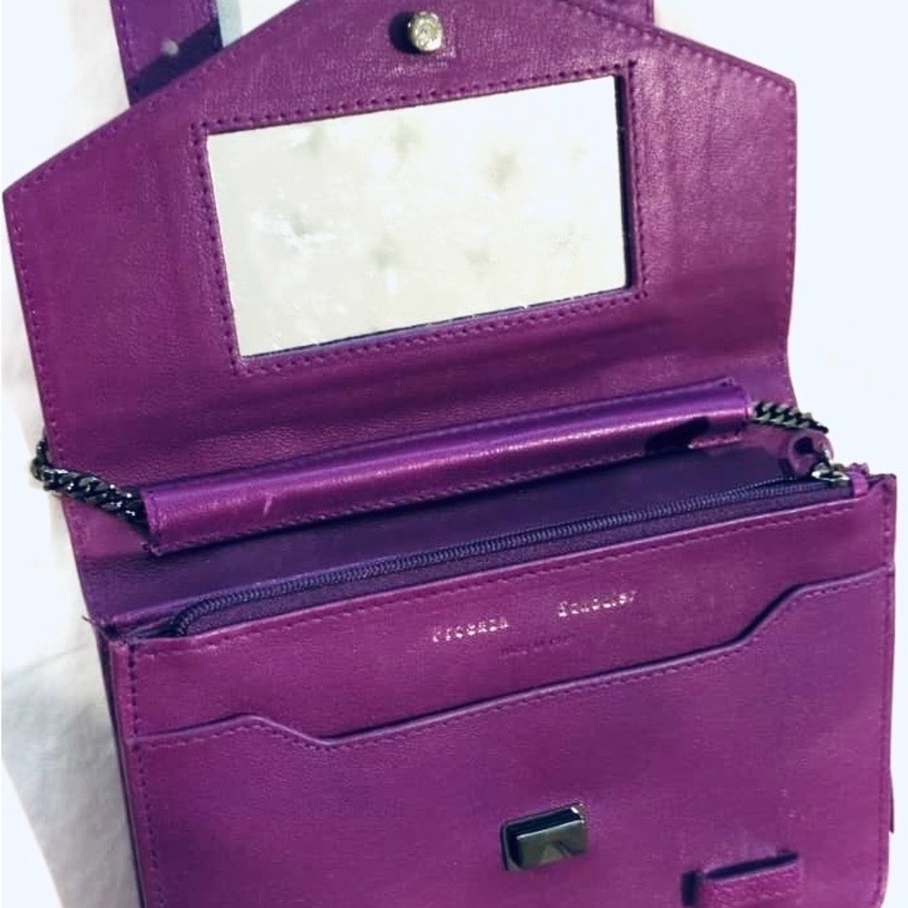Proenza Schouler Purple Leather Crossbody with Gunmetal Chain - Picture 4 of 5